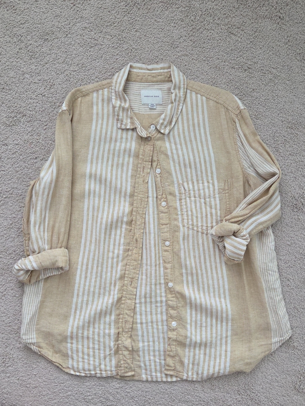 American Eagle Outfitters Striped Button-Down Shirt